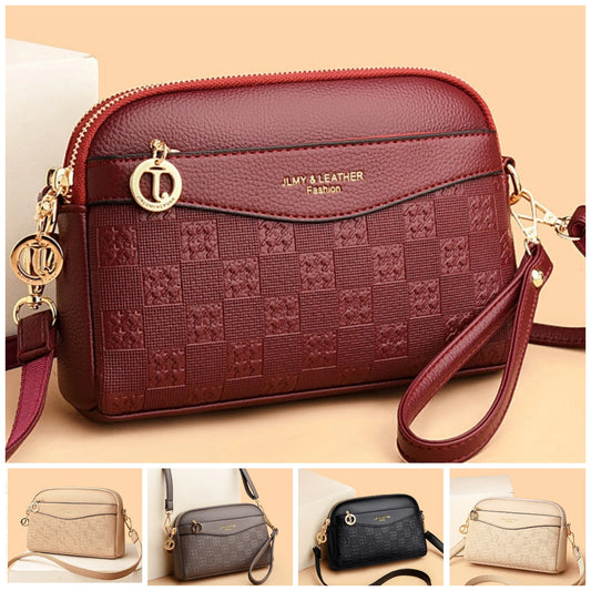 🔥Nuevo bolso para móvil de mujer con diseño en relieve, versátil para desplazamientos, gran capacidad.