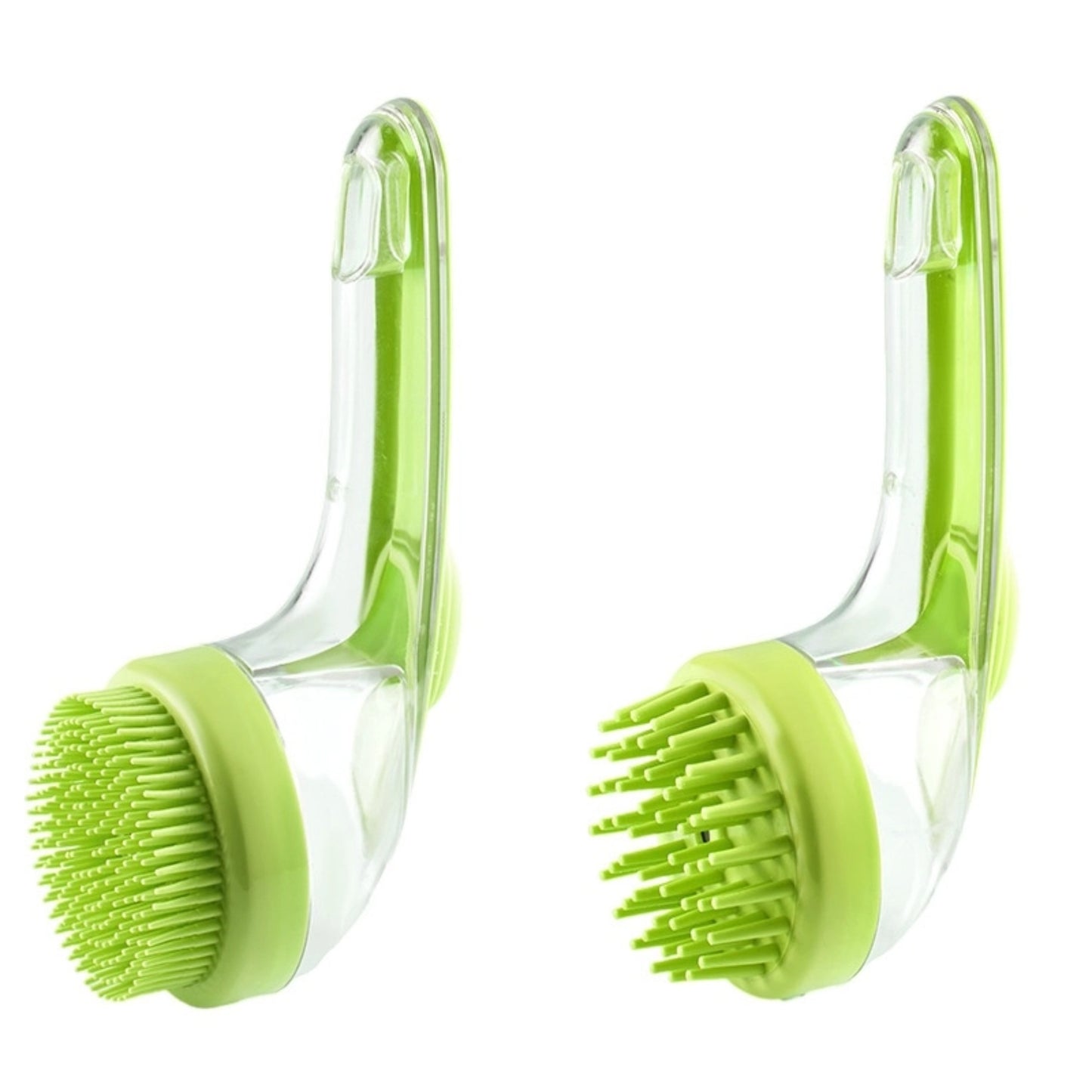 【4 piezas】📢📢¡50% de descuento! ⏰Cepillo de baño para mascotas con mango largo y dispensador de champú