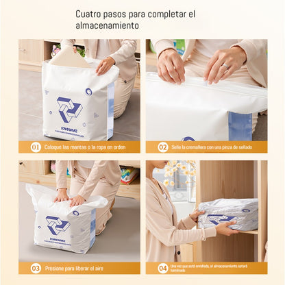 🧳【3D extragrande*1 + 3D grande*2】3 artículos por solo 26 euros💨Bolsa de almacenamiento de compresión 3D gruesa antiácaros