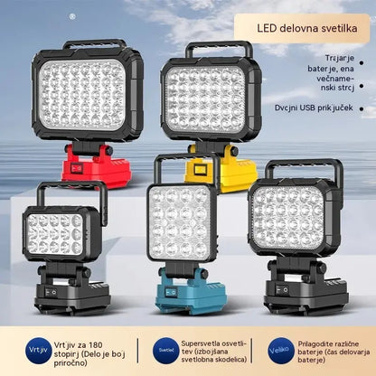 🔥💡 Svetilka z litijevo baterijo in USB-priključkom, primerna za popravila avtomobilov itd.