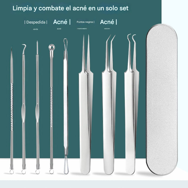 😘 💓【16 piezas】Juego de herramientas de grado médico para eliminar puntos negros