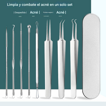 😘 💓【16 piezas】Juego de herramientas de grado médico para eliminar puntos negros