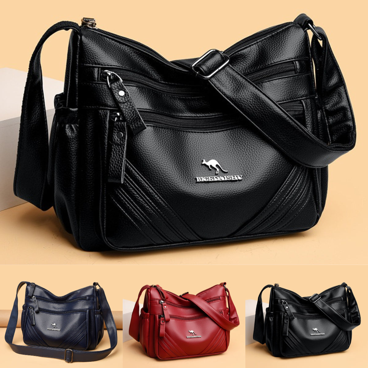 🔥🔥🔥【Oferta especial de último día】Bolso multibolsillos para mujer de nuevo estilo 2026, de gran capacidad, se puede usar en un hombro o cruzado