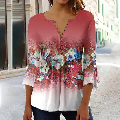 【Oferta limitada – 50% de descuento】 [S-5XL] Camiseta de cuello en V para mujer