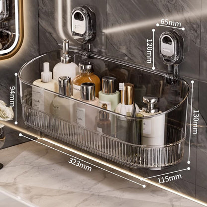 🍽️🧺🔥50%OFF🔥Estante de almacenamiento con ventosa sin perforaciones, escurridor de pared para cocina y baño