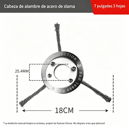 【Eliminación rápida de malas hierbas】Desbrozadora de alambre de acero