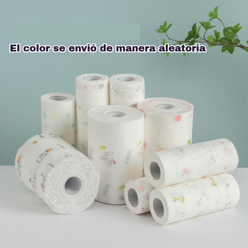 🔥【120 comprimidos】Rollo de paño de limpieza de microfibra reutilizable