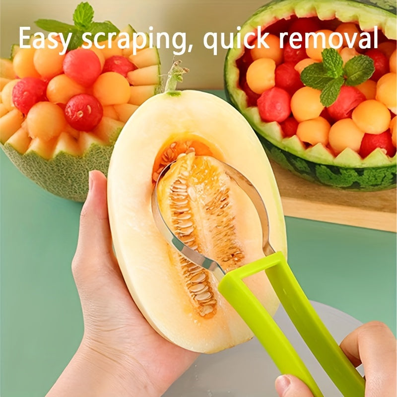 🍉🍈🥭 Juego de pelador de frutas multifuncional de cocina 4 en 1, más conveniente para comer frutas