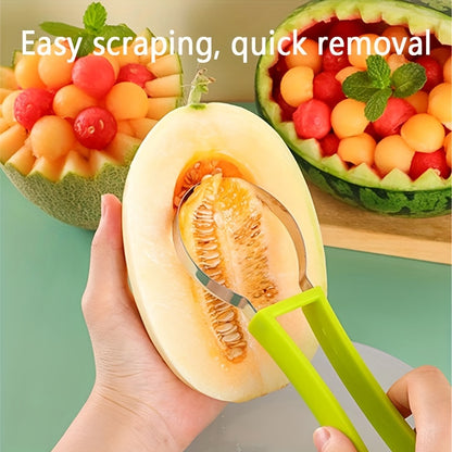 🍉🍈🥭 Juego de pelador de frutas multifuncional de cocina 4 en 1, más conveniente para comer frutas