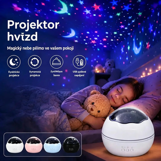 🌠✨Projektor hvězdné oblohy, noční světlo ⎜ Rotující LED lampa🎁