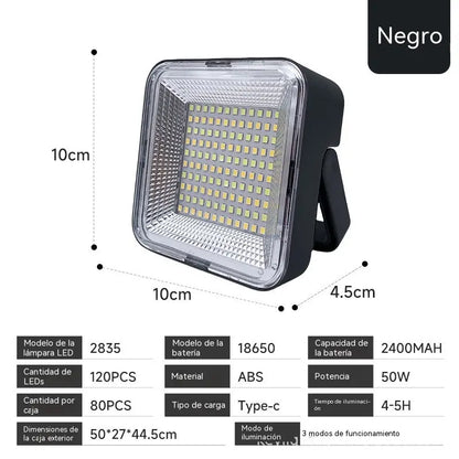 🔆🎒💡Iluminación solar de alto brillo para tiendas de campaña y luces de emergencia para exteriores | Batería de larga duración | Material ABS