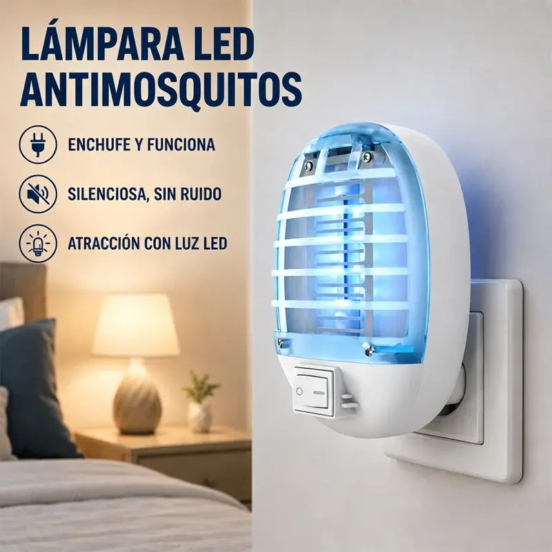 🦟 Lámpara Antimosquitos UV LED con Atracción Fotocatalítica – Trampa Eléctrica para Mosquitos e Insectos