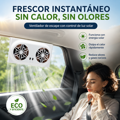🌀Ventilador de escape para coche alimentado por energía solar