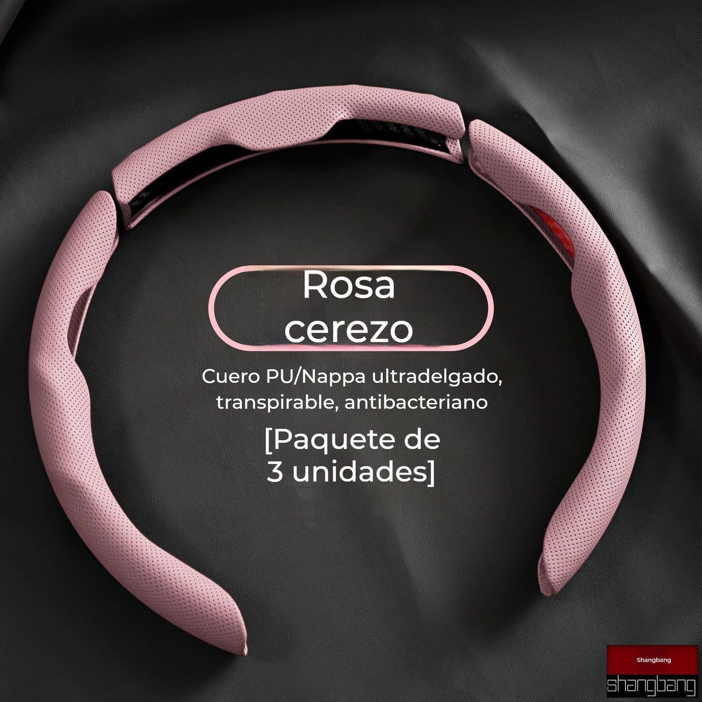 Volante de cuero para coche, adecuado para todas las estaciones, antideslizante, absorbe el sudor y resistente al desgaste.