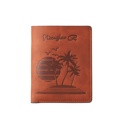 🎁🎁Nueva cartera informal para hombre, de piel repujada, elegante, vertical, delgada y con múltiples ranuras para tarjetas.