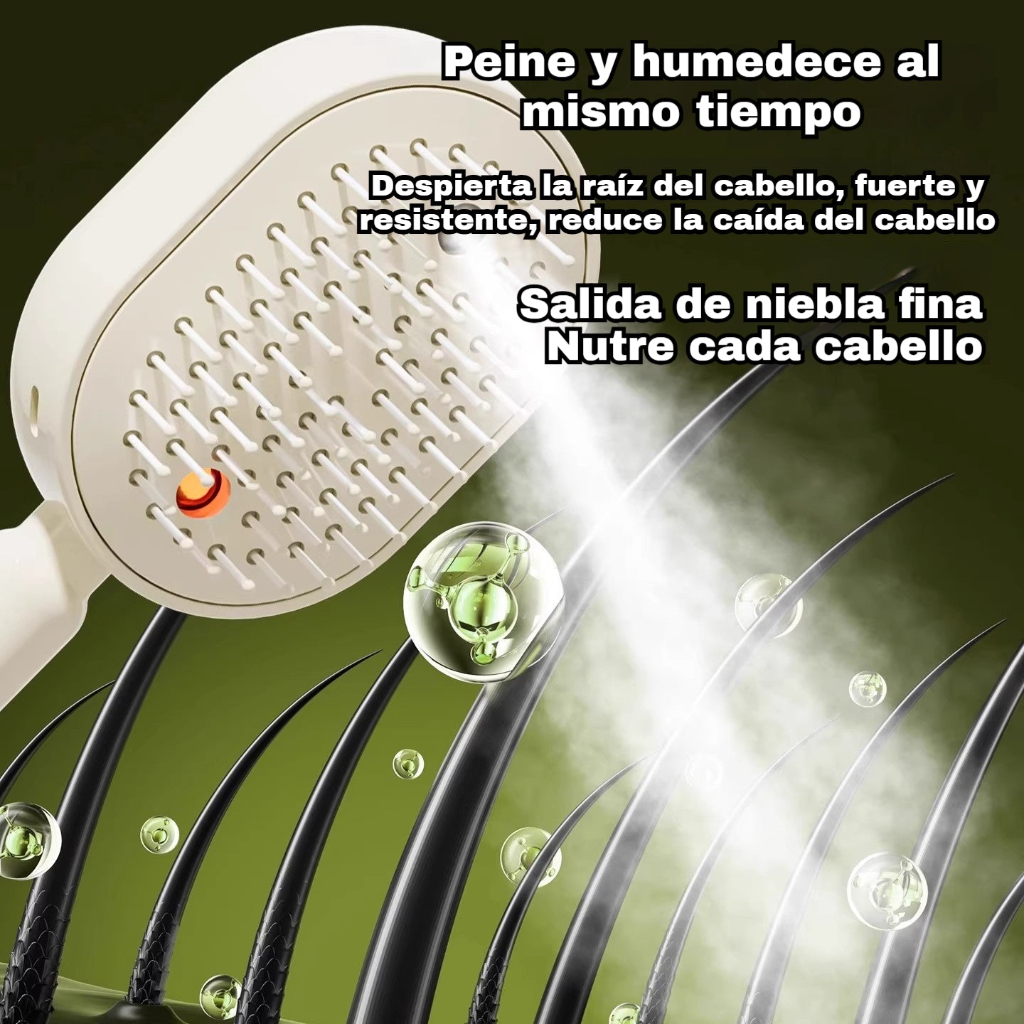 ⚡💨 Pulverizador eléctrico con peine de masaje y cojín de aire