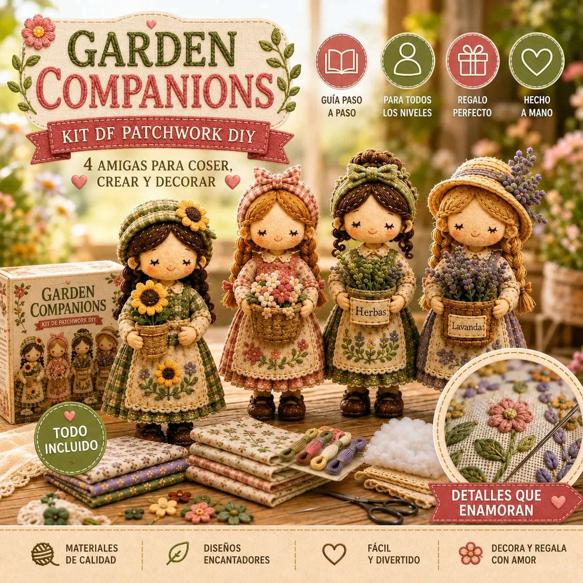 🎁Último día: ¡Disfruta de un 49% de descuento! 🧵 Kit de patchwork para armar en miniatura de la serie Mundo en miniatura.