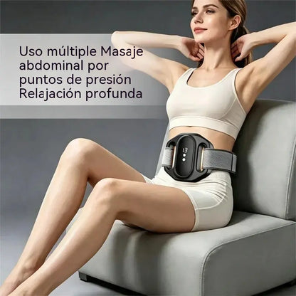 Dispositivo de masaje y quema de grasa abdominal: cinturón eléctrico ajustable para abdomen y cintura, tonificación muscular y eliminación de la barriga cervecera.