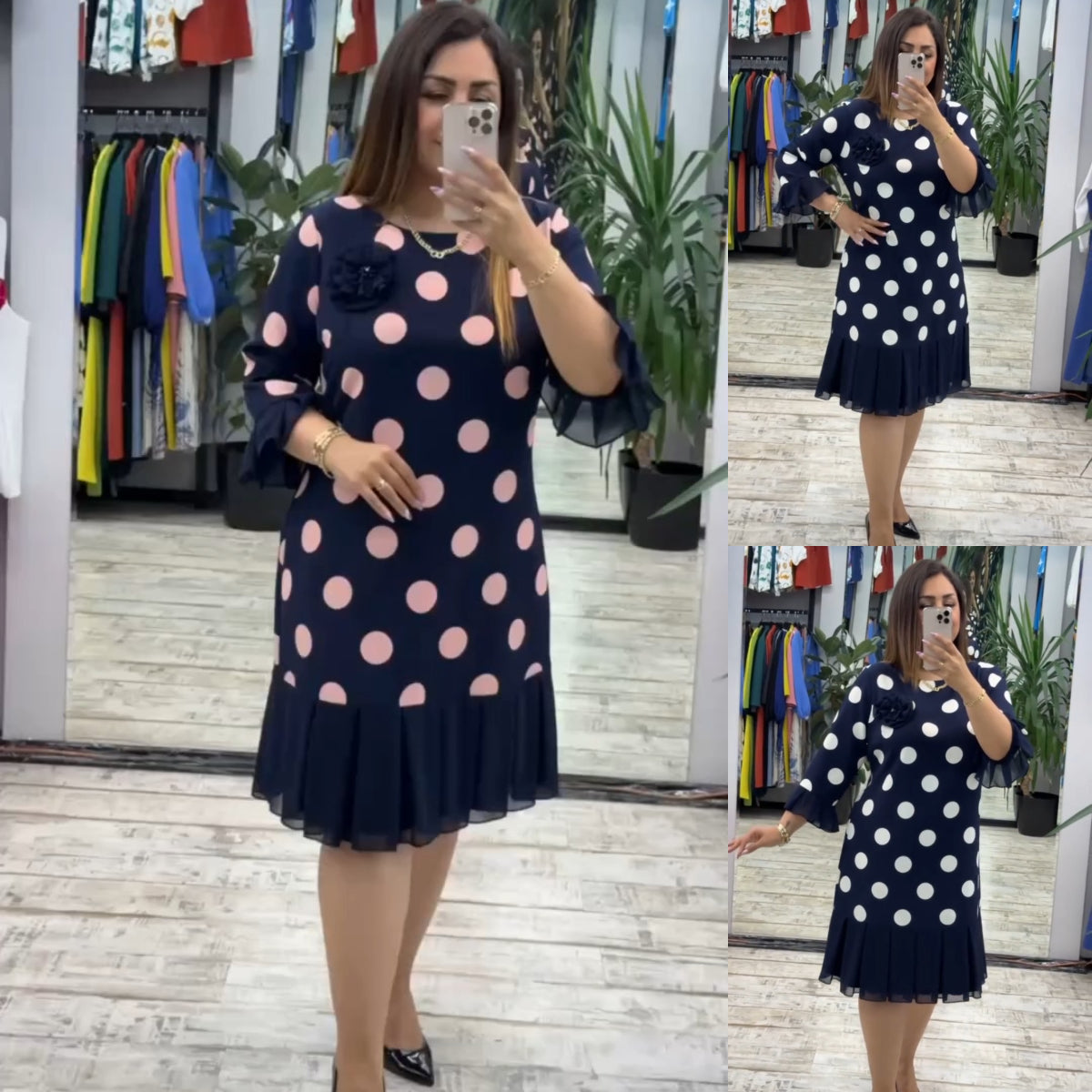 💟【S-5XL】👗 Nuevo vestido de moda, diseño clásico, elegante y sencillo.