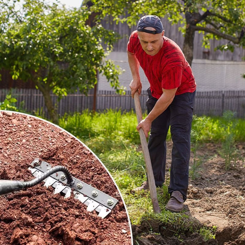 Rastrillos para maleza con púas de acero al carbono para jardín: duraderos, con agarre ergonómico y para desherbar de manera eficiente 🌱