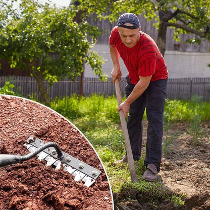 Rastrillos para maleza con púas de acero al carbono para jardín: duraderos, con agarre ergonómico y para desherbar de manera eficiente 🌱