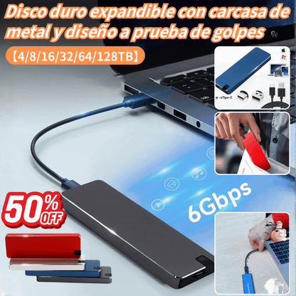 【8TB】⚡ Disco Duro USB 3.0 Multifuncional de Alta Velocidad | Transferencia Rápida, Gran Compatibilidad, Almacenamiento Sin Preocupaciones 💻📦