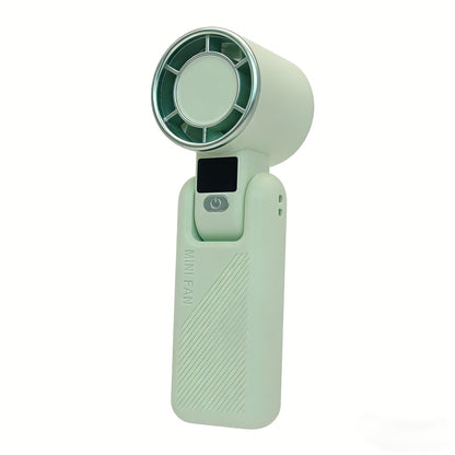 🥰 【Compra 1 y llévate 1 gratis】💦🌬️ Mini ventilador portátil plegable con pantalla digital USB de 100 velocidades