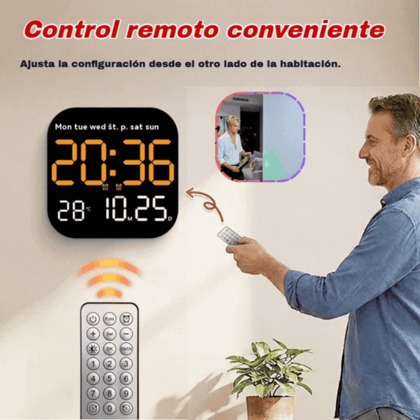 🕰️ ¡Las ventas superan las 50.000 unidades! 🛏️ Brillo ajustable, funcionamiento silencioso por la noche. También muestra la temperatura. 🌙