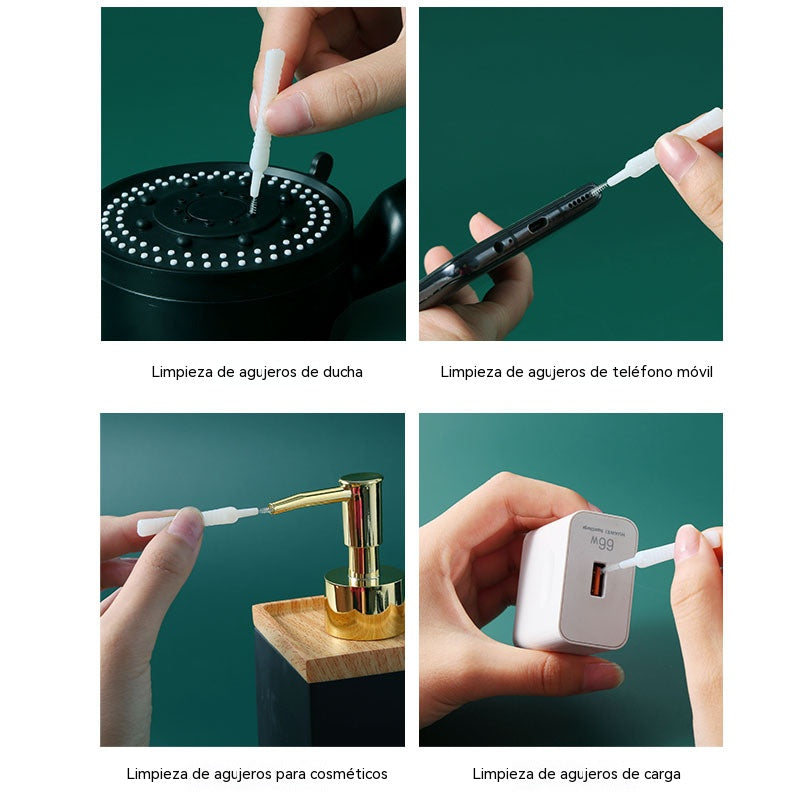 【10 cajas/100 unidades】Cepillo de limpieza multifuncional para cabezales de ducha y grifos: elimina la suciedad incrustada.
