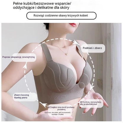 【Kup 1, a 1 dostaniesz gratis】【2 sztuki】Nowy biustonosz w dużym rozmiarze dla kobiet, wygodny, zapewniający wsparcie, zapobiegający obwisaniu i z efektem push-up.