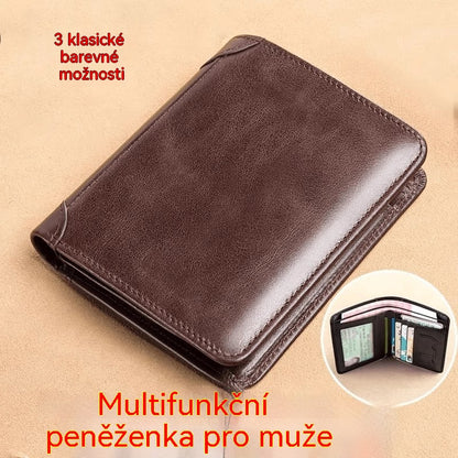 Nová pánská peněženka z pravé kůže s ochranou proti krádeži