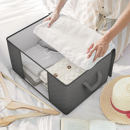 📦✨ Bolsa de almacenamiento de gran capacidad – Tejido transpirable y ventana transparente 🏡