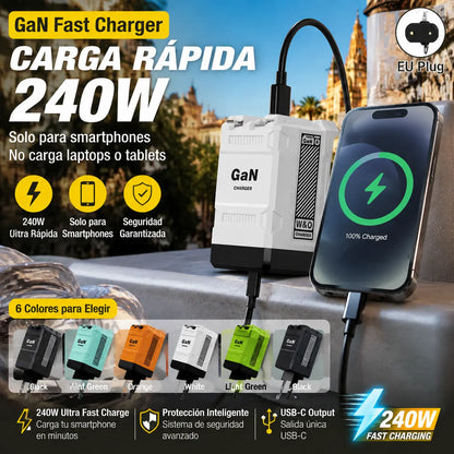 ⚡【Gran oferta】🔥Cargador rápido 2 en 1 de 120 W compatible con iPhone, teléfonos móviles y tabletas✅️