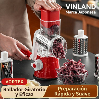 🍎🥩🌶️Cortador de verduras de tambor multifuncional con manivela