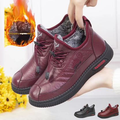 🔥【35-41】2026 Otoño e Invierno nuevas botas de cuero suave antideslizantes cálidas de cuero suave y terciopelo para mujer