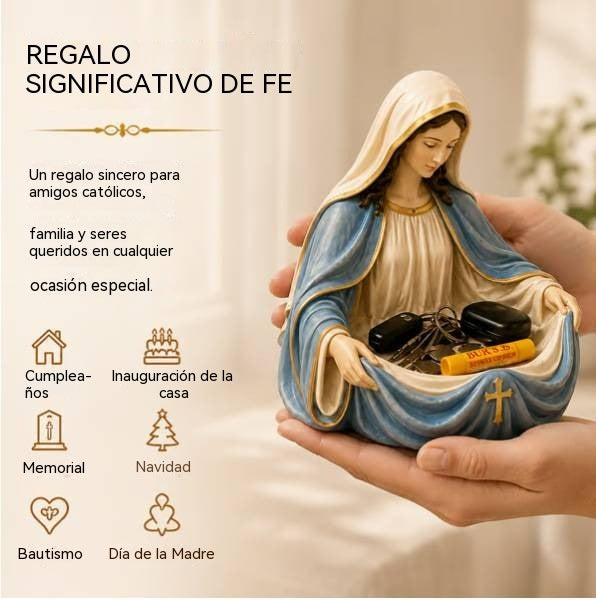 🔥 Último día: 50 % de descuento – Bandeja vaciabolsillos artesanal de la Virgen María