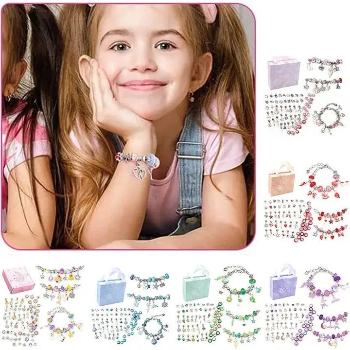 Conjunto de pulseras de dibujos animados para niños, joyería creativa hecha a mano