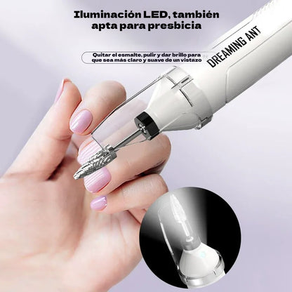 ✨💅Pulidor de uñas manual 2 en 1 con lámpara de calor y lima de uñas multifuncional.