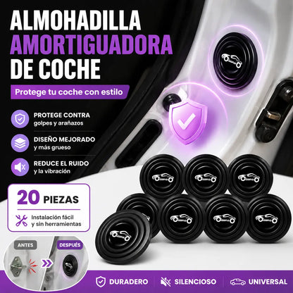【20 pieza】Almohadillas universales amortiguadoras para puertas de coche, almohadillas elásticas de silicona anticolisión.
