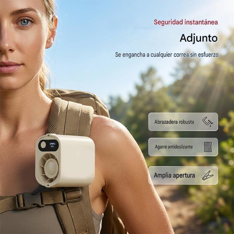 🌀❄Ventilador portátil para la cintura con clip y pantalla digital