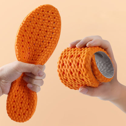 💕【4 Pares】 Plantillas deportivas de látex súper suaves, que absorben el sudor y los golpes.