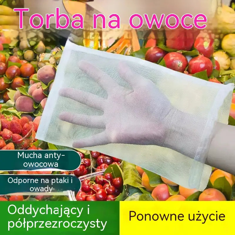 【50 sztuk】Siatka na owady i muszki owocowe, siatka ochronna drzew ozdobnych przed ptakami, worki siatkowe ogrodowe do ochrony kwiatów, roślin, owoców i warzyw