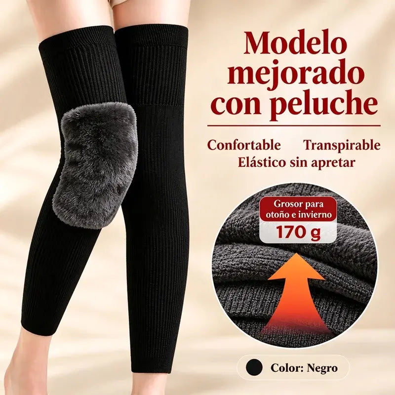 🧦❄️ Rodilleras Térmicas de Invierno con Forro Polar | Calentadores de Rodilla Extra Largos para Hombre y Mujer