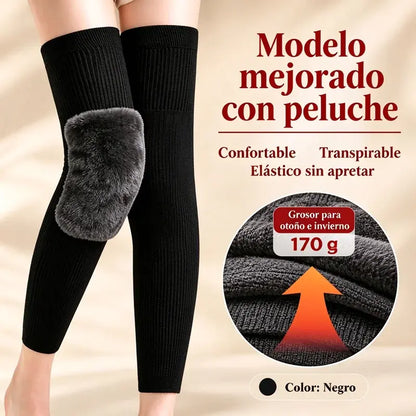 🧦❄️ Rodilleras Térmicas de Invierno con Forro Polar | Calentadores de Rodilla Extra Largos para Hombre y Mujer