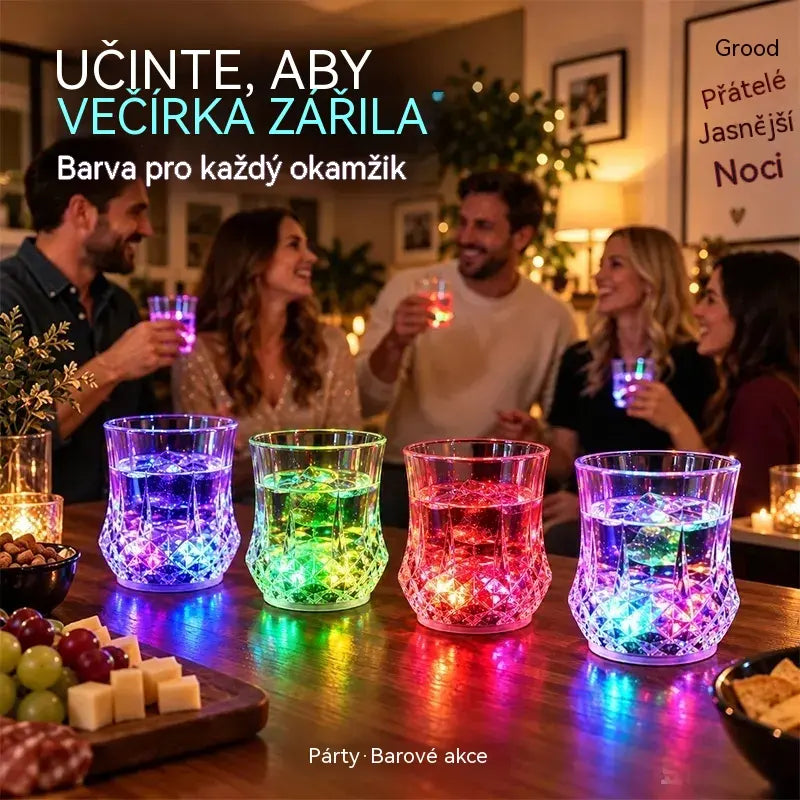 ✨4 kusy 23 €💎Sada křišťálových sklenic aktivovaných kapalinou🥂