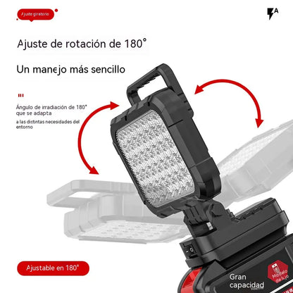 🔥💡Una linterna alimentada por batería de litio con interfaz USB, adecuada para la reparación de automóviles, etc.