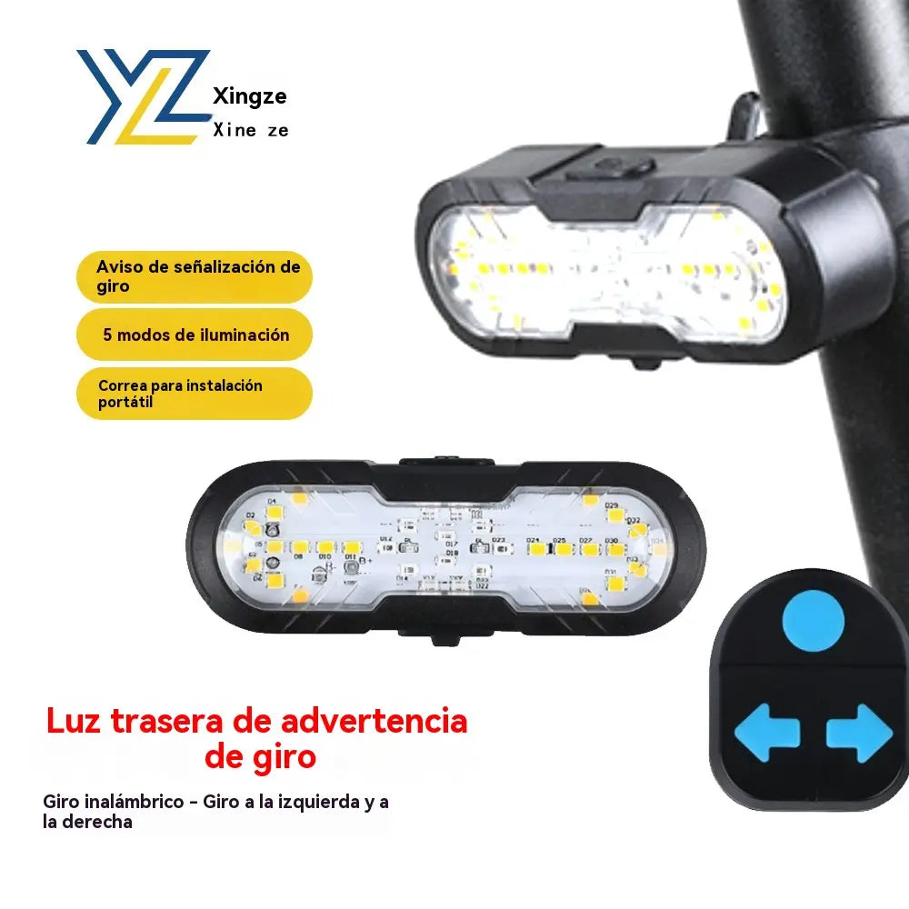 🚴Nueva bocina inalámbrica multifuncional con intermitentes a control remoto