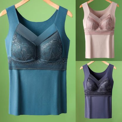 【3 piezas】【40-100 kg】Ropa interior de encaje de terciopelo de ganso de otoño e invierno, espalda hermosa, accesorios para fruncir el pecho, prevención de la flacidez del pecho