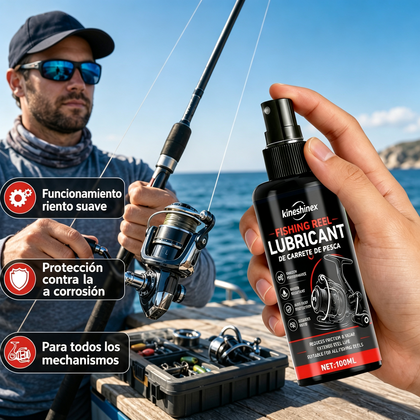 2 unidades 27 euros 🎣 Limpiador todo en uno para el mantenimiento de aparejos de pesca 🧴