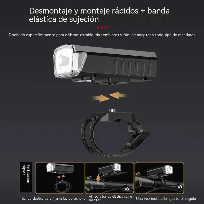 🚴‍♂️ Faro LED recargable e impermeable para bicicleta con clip – Brillante y duradero【Compra 1 y llévate 1 gratis】